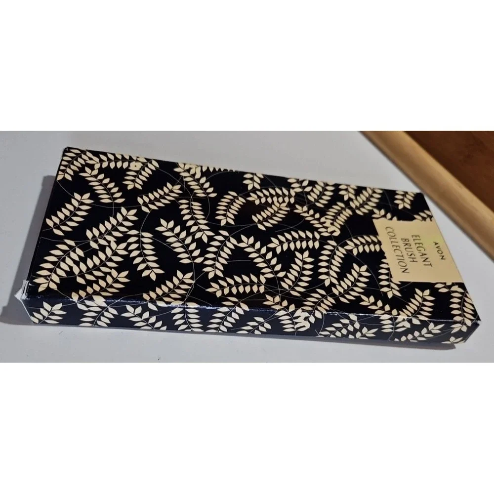 AVON Elegant *NOS* Brush Collection VINTAGE 5-Piece Set 1999 Flip Pouch NEW wBox